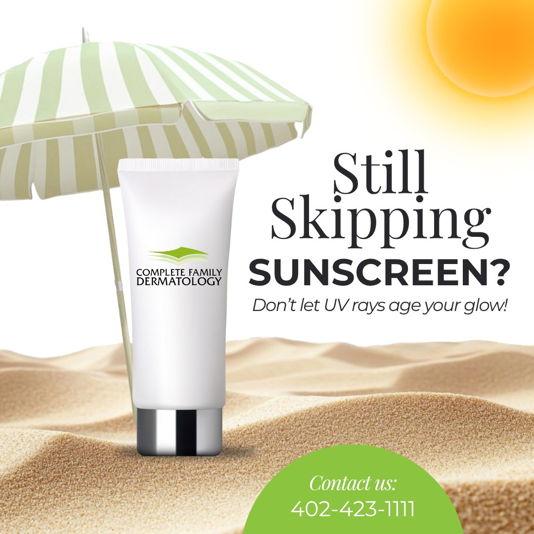 Are you still skipping sunscreen? ☀️

Your skin remembers every sunburn, and the damage adds up. Daily sunscreen use helps prevent premature aging, sunspots, and skin cancer!

Protect your skin every day. Schedule your skin check at CFD today–402-423-1111 📞💚

#skin #skincare