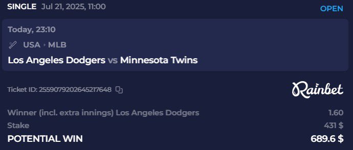 juniorkingpp's tweet image. My money on Los Angeles Dodgers and I know they won’t disappoint me