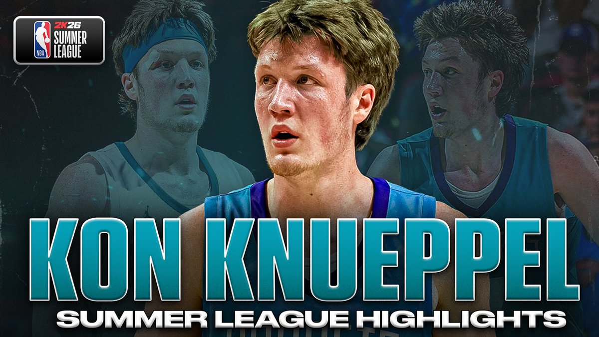 NoCeilingsNBA's tweet image. 🚨NOW up on YOUTUBE🚨
🏀 NBA Summer League Highlights
Charlotte Hornets rookie Kon Knueppel continued to impress with his play at NBA Summer League, helping the Hornets take home the title and showcasing why he was such an intriguing prospect.
📺 youtu.be/2WUeF779tHc?si…