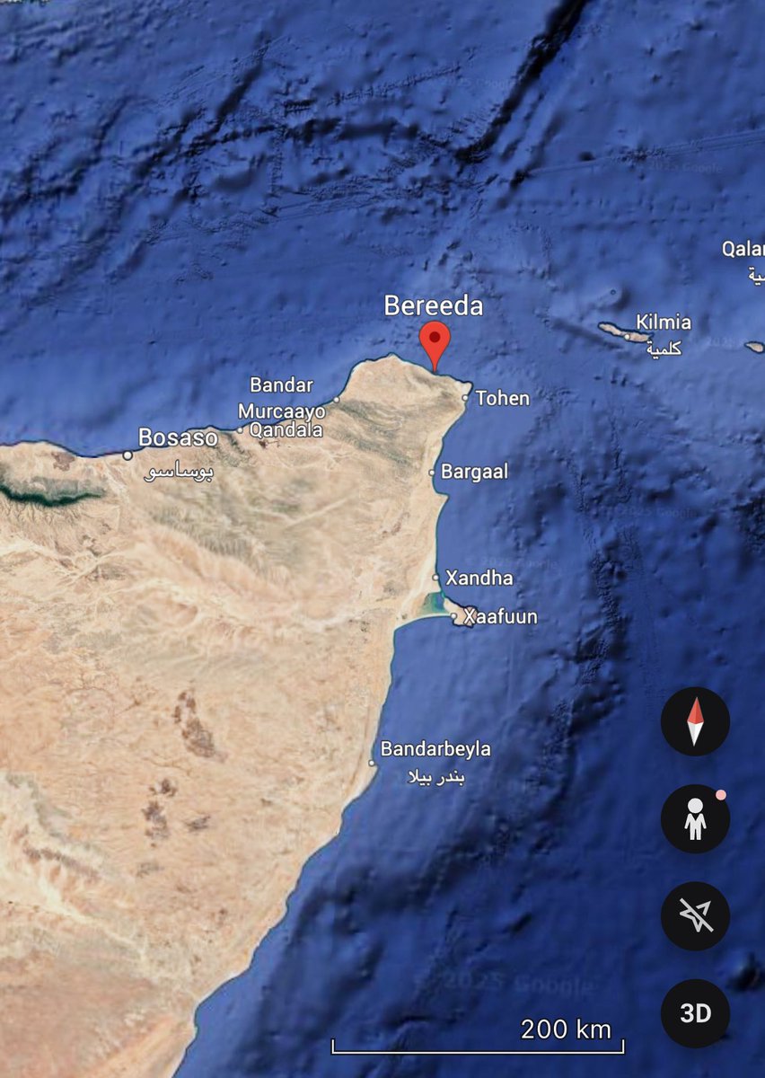 othmun1's tweet image. Puntland must build a large military base in the city of Bareedo, Alula, with the capability to inspect and tax every ship that enters #Puntland waters - and if a ship is carrying weapons destined for Mogadishu, it should be completely seized!
The coastal city of Bareedo, in…