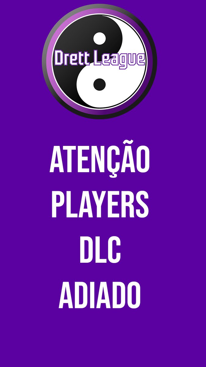 Luigi Drett (@luigidrett) on Twitter photo 📢 O DLC foi adiado.
Precisamos de mais tempo pra deixar tudo no nível que vocês merecem.
Nova data em breve. Agradecemos a paciência. 💜
#DrettLeague #DLCAdiado 📢 O DLC foi adiado.
Precisamos de mais tempo pra deixar tudo no nível que vocês merecem.
Nova data em breve. Agradecemos a paciência. 💜
#DrettLeague #DLCAdiado