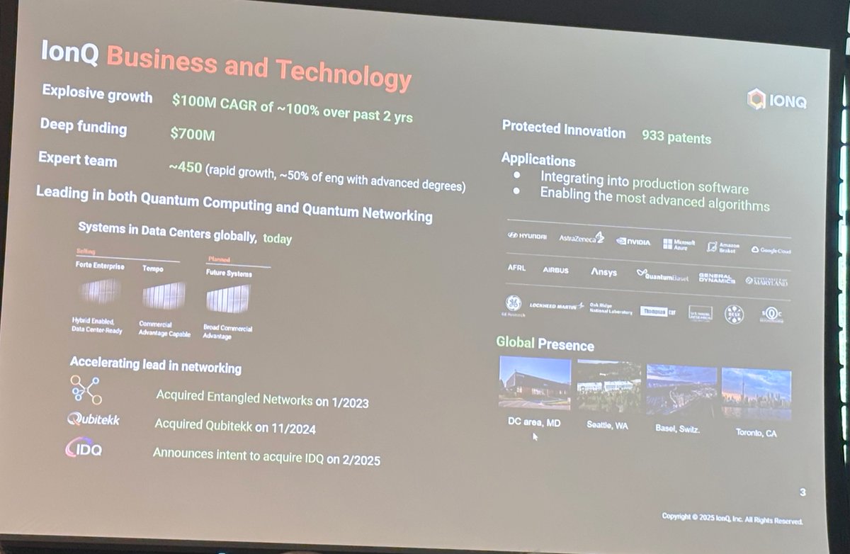 OLCFGOV's tweet image. How do quantum and classical computing unite to tackle challenges?
@IonQ_Inc's Martin Roetteler gave the keynote speech Monday at @ORNL's Quantum Computing User Forum, guiding attendees on the transformative landscape where quantum technology meets commercial viability.