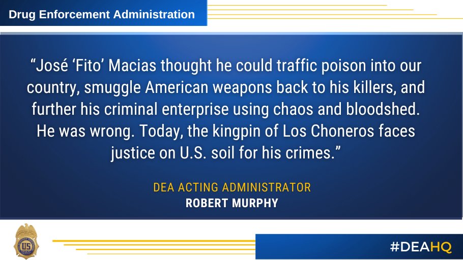 DEAHQ's tweet image. José Adolfo “Fito” Macías Villamar, Leader of Los Choneros Transnational Criminal Organization, Extradited to Brooklyn Federal Court to Face International Drug and Gun Charges
Read more justice.gov/usao-edny/pr/j…