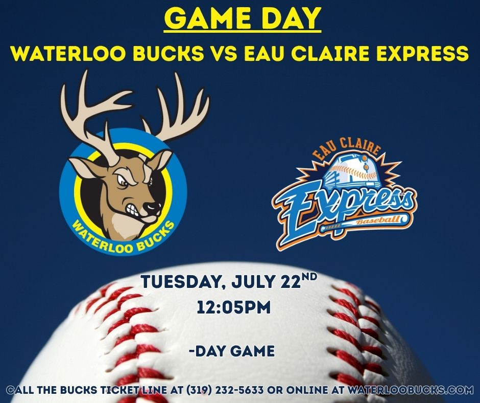 waterloobucks's tweet image. Day Game Alert! The Bucks are taking on the Eau Claire Express today at 12:05pm! Swing by the ballpark for some midday baseball fun!
waterloo-bucks.nwltickets.com/SingleGame/Tic…