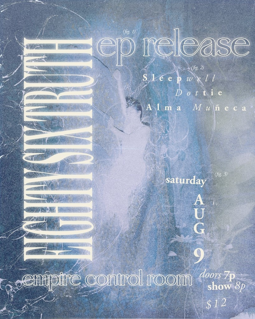 🎉JUST ANNOUNCED🎉
Join us on August 9th in The Control Room as we celebrate Eighty Six Truth's EP Release with an unforgettable night of music featuring sleepwell., Dottie, and Alma Muñeca!

🎟️Tickets are on sale NOW - wl.eventim.us/event/eighty-s…