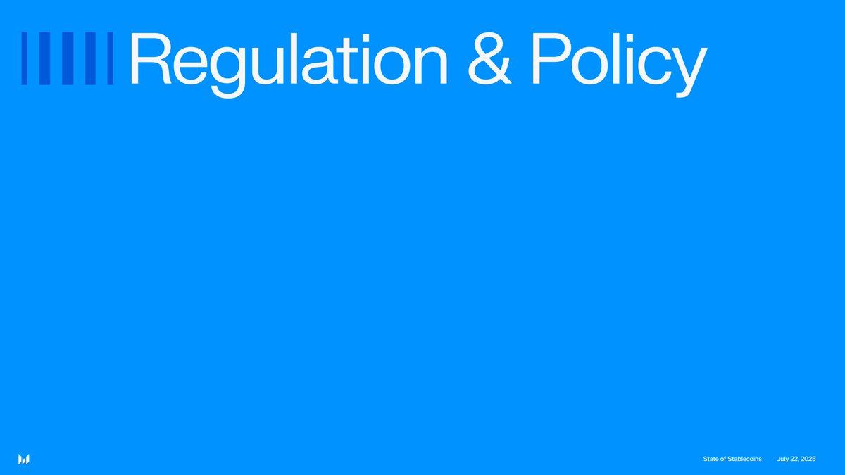 immutablejacob's tweet image. The GENIUS Act just made crypto history.
Messari's State of Stablecoins report drops tomorrow, covering:
> A timeline of global stablecoin events
> GENIUS's impact on yield-bearing stablecoins
> A breakdown of EU's MiCA, Singapore's MAS, and UK's FSMA
> and more
Don't miss it.