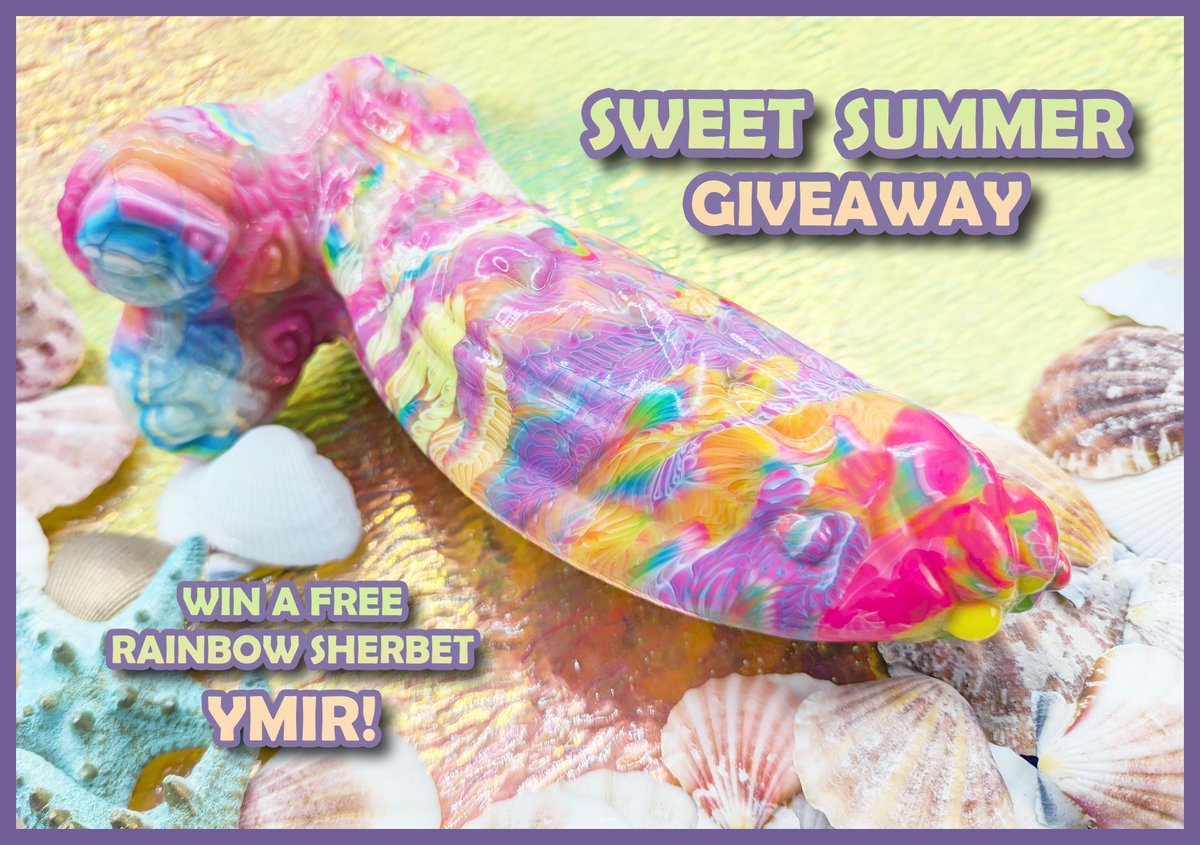💛💜Time for a sweet summer giveaway!💛💜

Follow, like, and retweet for a chance to win a gorgeous rainbow sherbet Ymir in medium size, soft firmness! 🍹

Read on for important details!