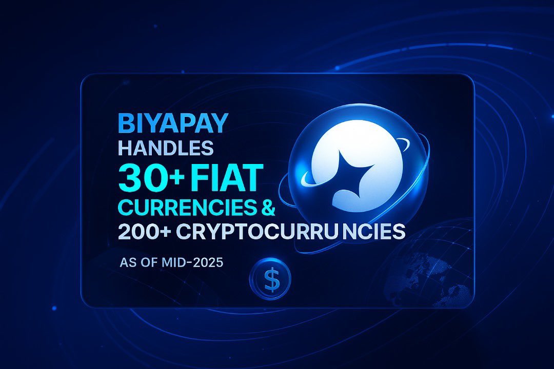 Moonminner's tweet image. I’ve been watching BiyaPay’s numbers quietly climb… but let’s talk facts.
As of mid-2025, BiyaPay is handling real-time exchanges between 30+ fiat currencies and 200+ cryptos all inside one wallet. You can literally swap USD or EUR into USDT or ETH and back, without the delays…