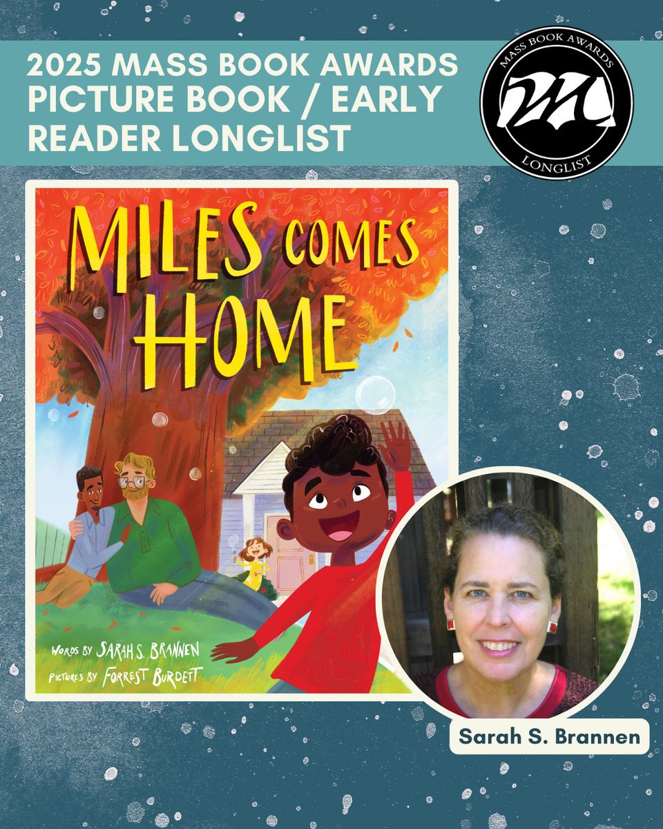 MassBook's tweet image. Today we highlight MBA Picture Book longlist title Miles Comes Home by Sarah S. Brennen. Miles wakes up on his adoption day with butterflies in his tummy. He's excited, but also nervous. His new new dads bring tender support, and waiting at home is his new big sister Michelle.