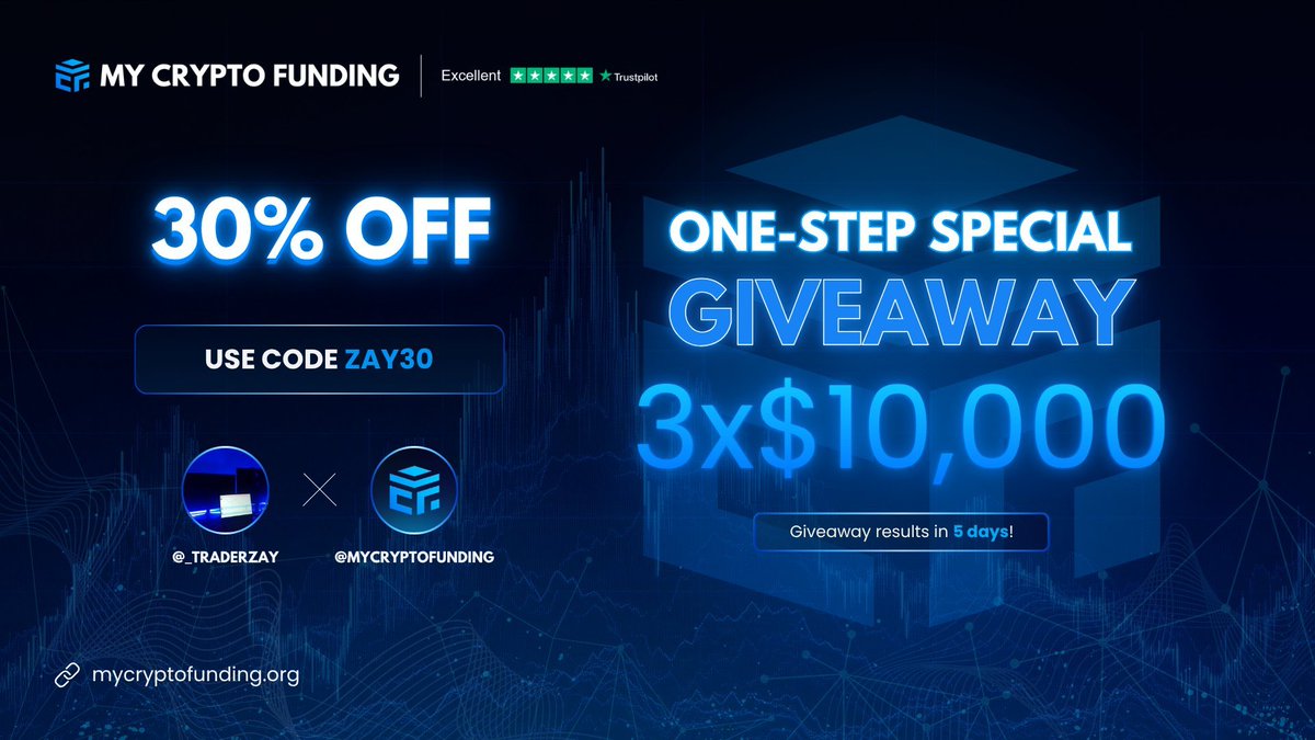 _TraderZay's tweet image. 💙GIVEAWAY💙
Courtesy of @MyCryptoFunding
Vote for MCF as the best crypto trading conditions firm
thetrustedprop.com/prop-firm-awar…
Vote MCF as the easiest rules prop firm (thetrustedprop.com/prop-firm-awar…
Like and repost
Tag 3 traders
72H⏳