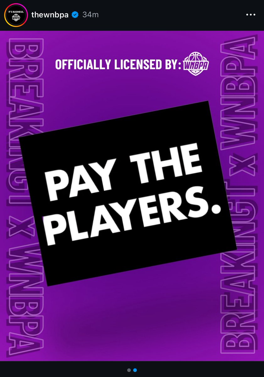 The WNBPA officially has a version of the “Pay Us What You Owe Us” shirt available for purchase.

It says “Pay Them What You Owe Them.”

(📸: TheWNBPA on IG)