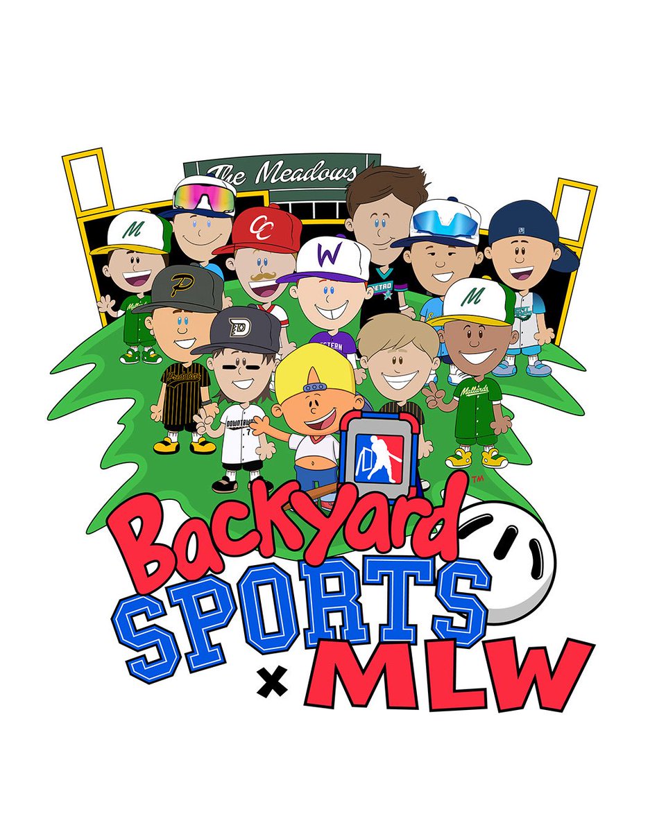 MLWWiffleBall's tweet image. The PERFECT partner for us.
MLW has been teaming up with @_BackyardSports all season long, and we just launched our very first collab t-shirt!
11 cartoon versions of MLW players alongside Pablo Sanchez, doesn’t get much better than that. 🐐
🛒: mlwmerch.com