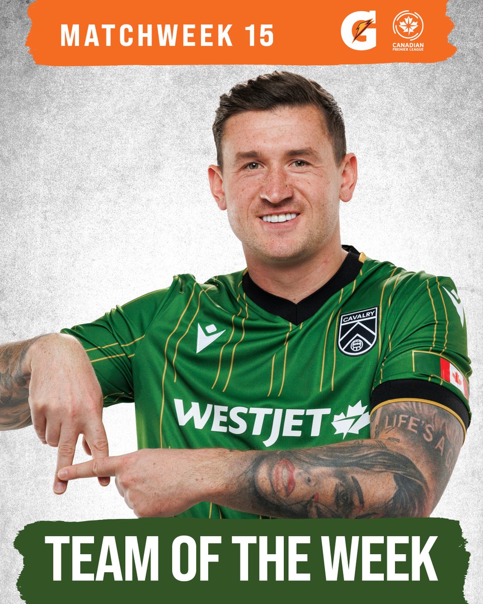 CPLCavalryFC's tweet image. 🔥 TEAM OF THE WEEK! 🔥
Shoutout to our very own Fraser Aird on being named to the @GatoradeCanada Team of the Week!
Rock solid at the back — well deserved, Fraser! 👏
#GatoradeTeamOfTheWeek | #CavalryFC |