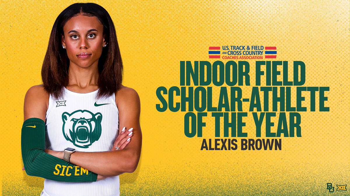 BaylorTrack's tweet image. Another honor for Alexis!👏🤩
#SicEm🐻 @USTFCCCA @USTFCCCA_Awards