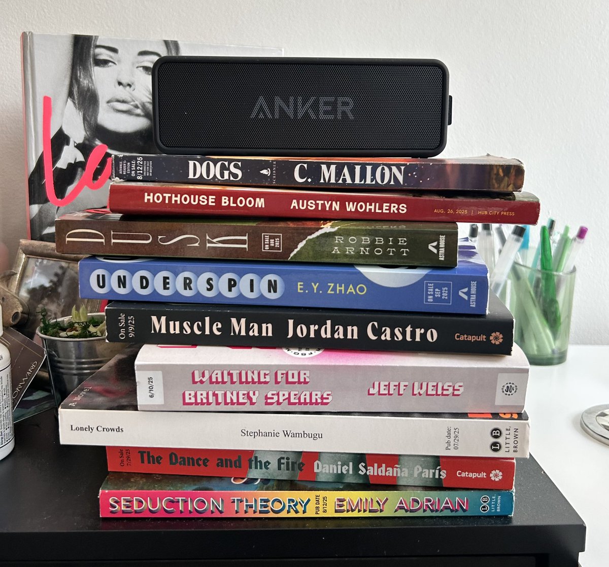 samfz7's tweet image. How it feels to lowkey have a dope ass stack of books you’re writing about