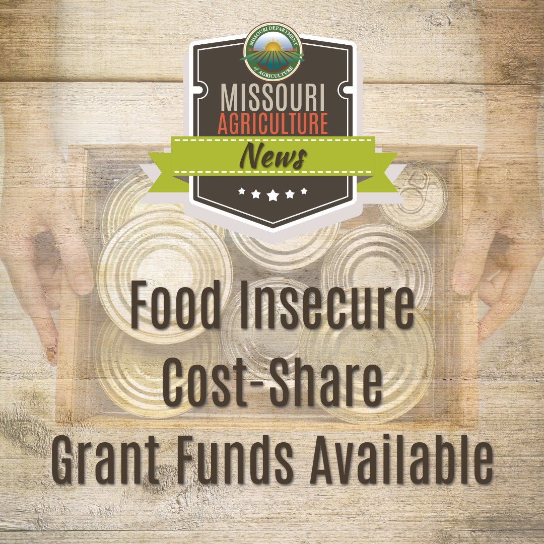 📢Food Insecure Cost-Share Grant funds are now available! 

The Food Insecure Cost-Share Grant offers funding for projects that support farmers markets and other economic development initiatives which work to reduce food insecurity in Missouri. 

Read the full press release