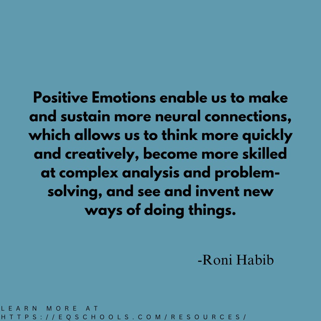 Embracing positive emotions is crucial because they enhance our creativity, problem-solving skills, and ability to think quickly. 🌟 This leads to better solutions and more innovative ideas. 💡 Learn more at eqschools.com

#EmotionalWellbeing #EmotionalIntelligence