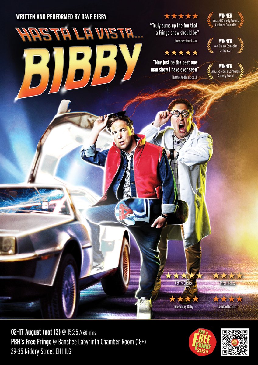 DaveBibby's tweet image. Not long until Edinburgh Festival Freaking Fringe!
I think this is my most fun show yet⚡️