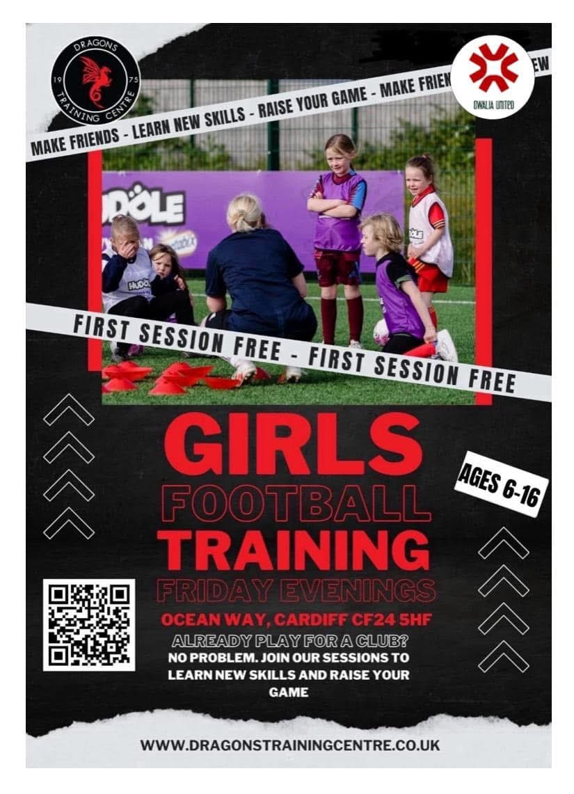 ⚽️ Girls Football Training ⚽️

🙅‍♀️ Learn new skills
🙌 Raise your game
🤝 Make friends

ℹ️ Our Huddle and DTC sessions run on Friday evenings at Amdani Hi @ Ocean Way, the FAW-accredited women’s and girls’ football hub.