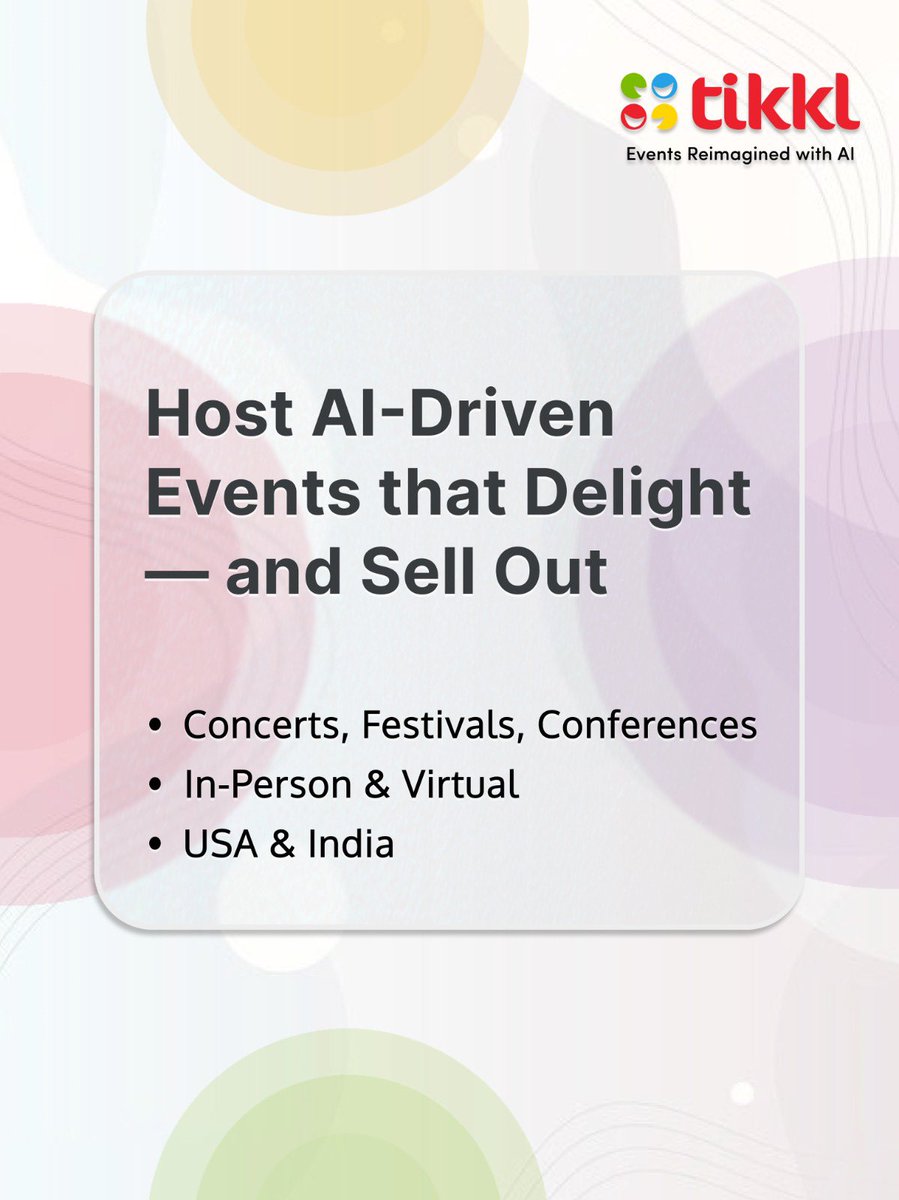 Event planners and organizers, create delightful, high-converting events from your prompt, in just seconds! With Tikkl AI.

#eventtech #Conferences #tikkl