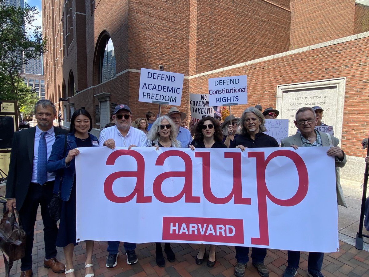 ProfTWolf's tweet image. As our case, @AAUP v. Rubio wraps up, we begin our case around the Trump administration's attacks on freedom of speech, attacks on our biomedical research infrastructure and his attacks on @Harvard! We will win! @ruaaup