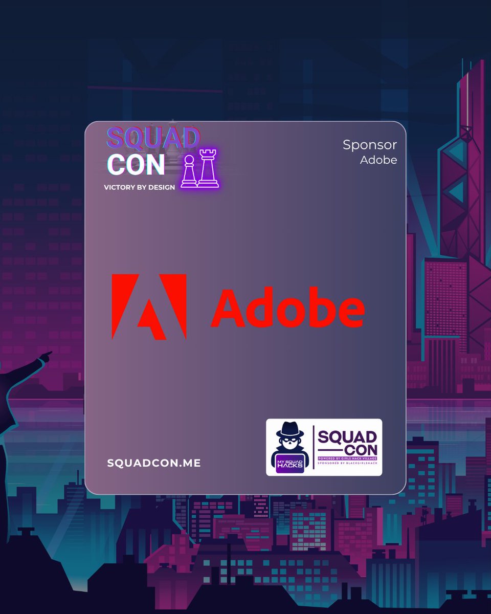 SquadCon’25
Adobe is changing the world through digital creativity—and now they’re helping SquadCon do the same. We’re proud to have them as an official sponsor of SquadCon’25. Let’s design what’s next.
🎟️ bgh.mobi/sctix
#SquadCon25 #victorybydesign