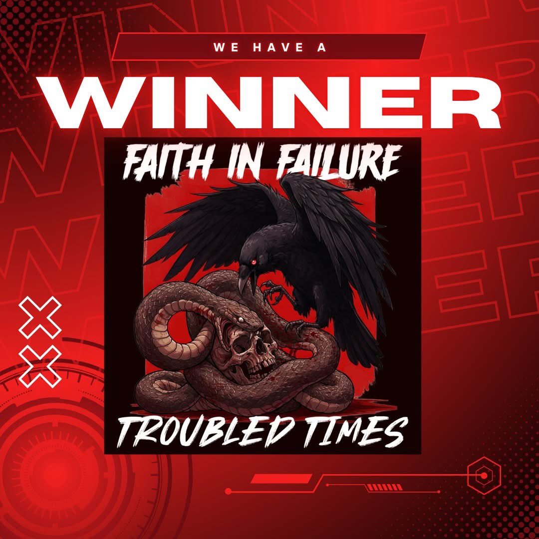 🎉 WE HAVE A WINNER! 🎉

Huge thanks to everyone who pre-saved "Troubled Times" and entered our t-shirt giveaway — the support has been incredible. We’re stoked to announce the winner of the exclusive Faith in Failure tee is…

🥁 Ryan 🥁

Congrats! We'll be reaching out!