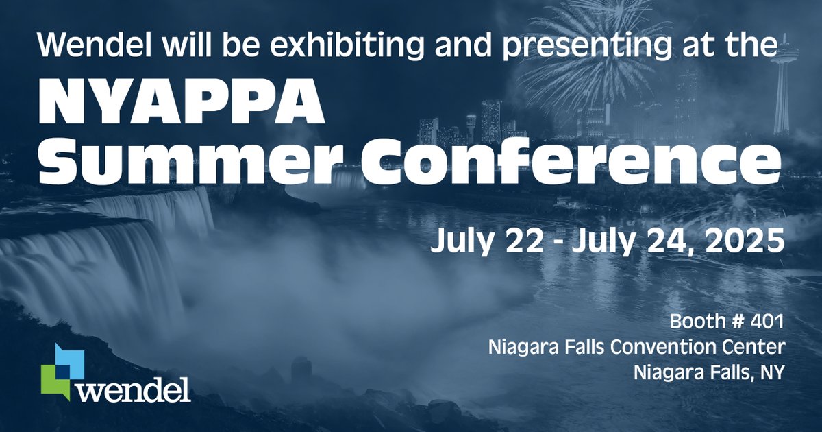 Stop by booth #401 at the NYAPPA Summer Conference this week to chat with Wendel's experts.