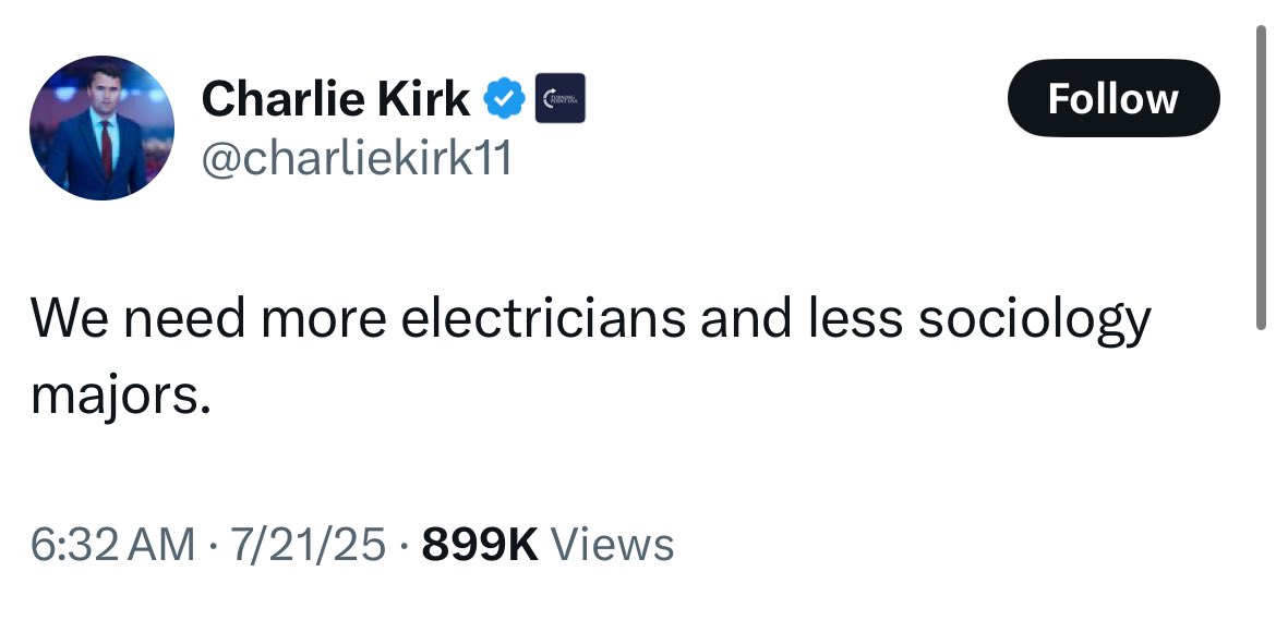 csmaddox2008's tweet image. A grammar tip from someone who earned a useless degree & is working in her field:
Use LESS for things that are uncountable.
“We need less advice from Charlie.”
Use FEWER for things that are countable.
“We need fewer tweets from Charlie”
(But also: Yay for electricians!)