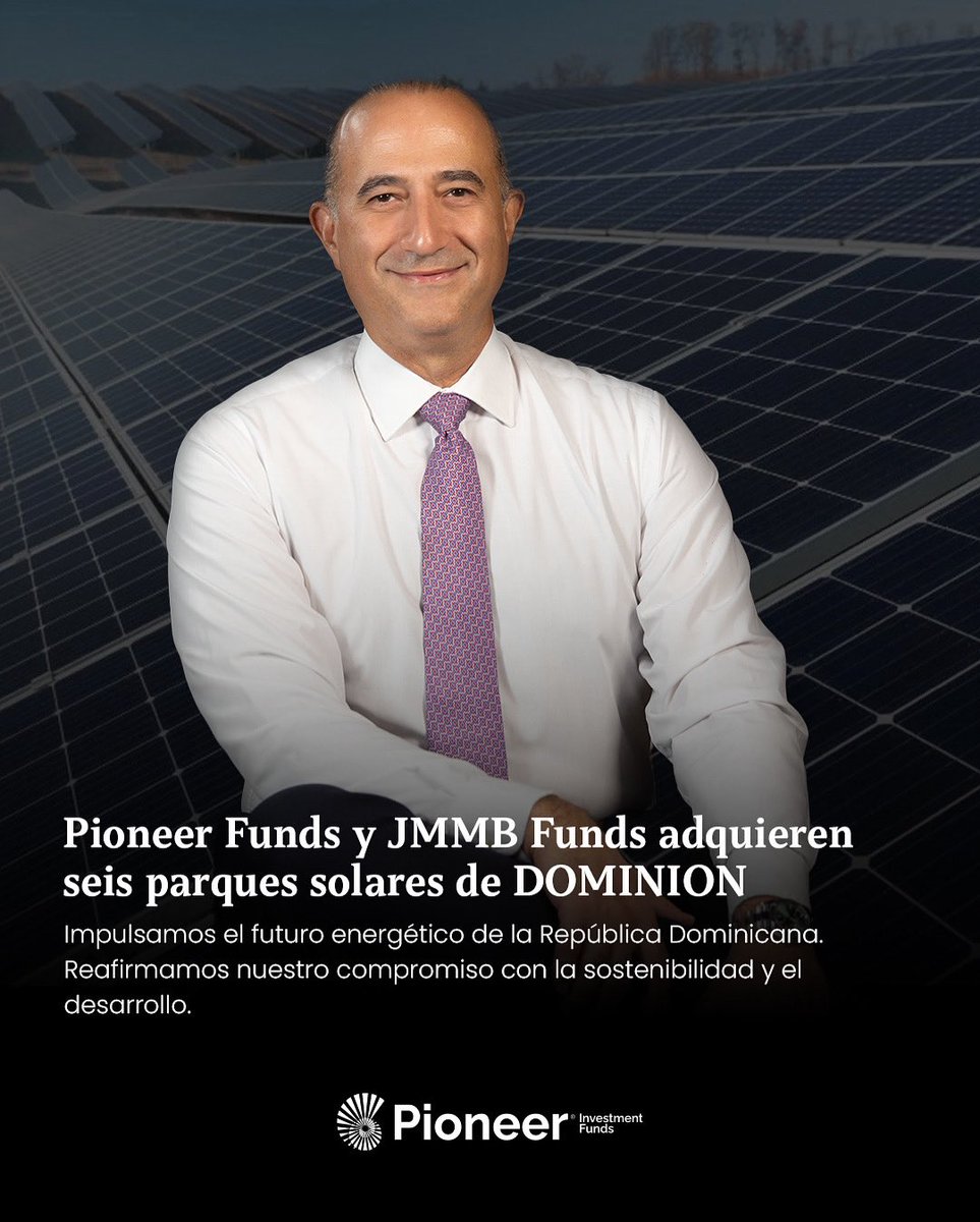 Esta transacción representa más de USD$375 MM en activos fotovoltaicos, con una capacidad total de 321 MWp, y fortalece la infraestructura energética del país con inversión local.

#EnergíaRenovable #FondosDeInversión #PioneerFunds #JMMBFunds #InversiónConImpacto