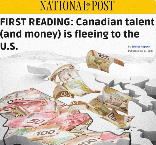 canmericanized's tweet image. Canadian talent and money is going the way of Mark Carney's investment portfolio - Elbows up!