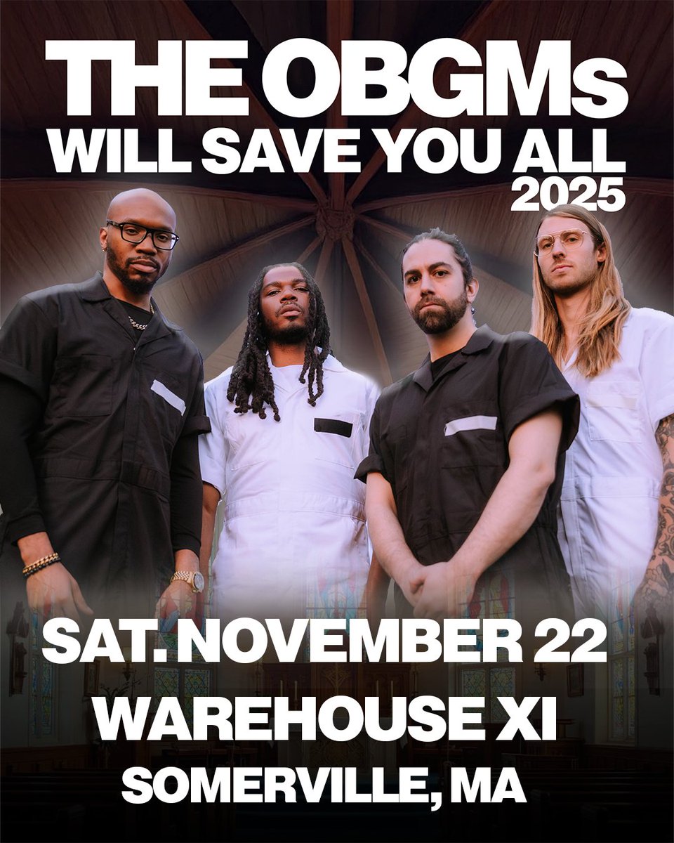 JUST ANNOUNCED📣 <a href="/theobgms/">The OBGMs</a> take over <a href="/WarehouseXI/">Warehouse XI</a> on 11/22!

📆 Saturday, November 22nd
📍 Warehouse XI
🎟 On Sale | Thursday 7/24 | 10AM

🔗 hive.co/l/theobgms-1122