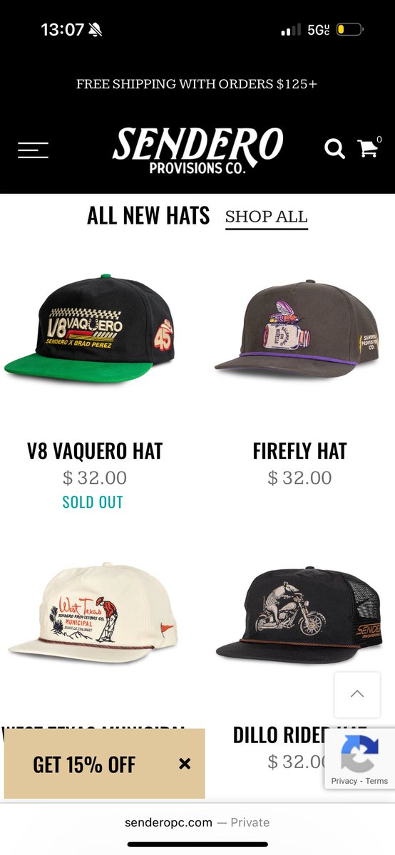 i can't even believe it. the v8 vaquero hat on senderopc.com is sold out!!!!

thank you all for the support, this is not the end of this collab. trust 🤞🏽
