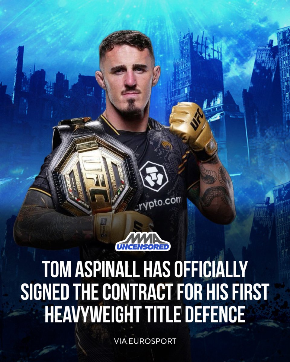 MMAUNCENSORED1's tweet image. Tom Aspinall says we can expect his first title defense soon 👀🏆