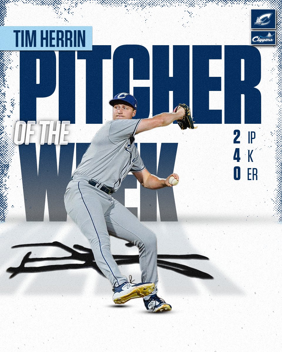 CLBClippers's tweet image. The Pitcher of the Week goes to Tim Herrin and his 2 innings of work against the Iowa Cubs!
#ClipShow
