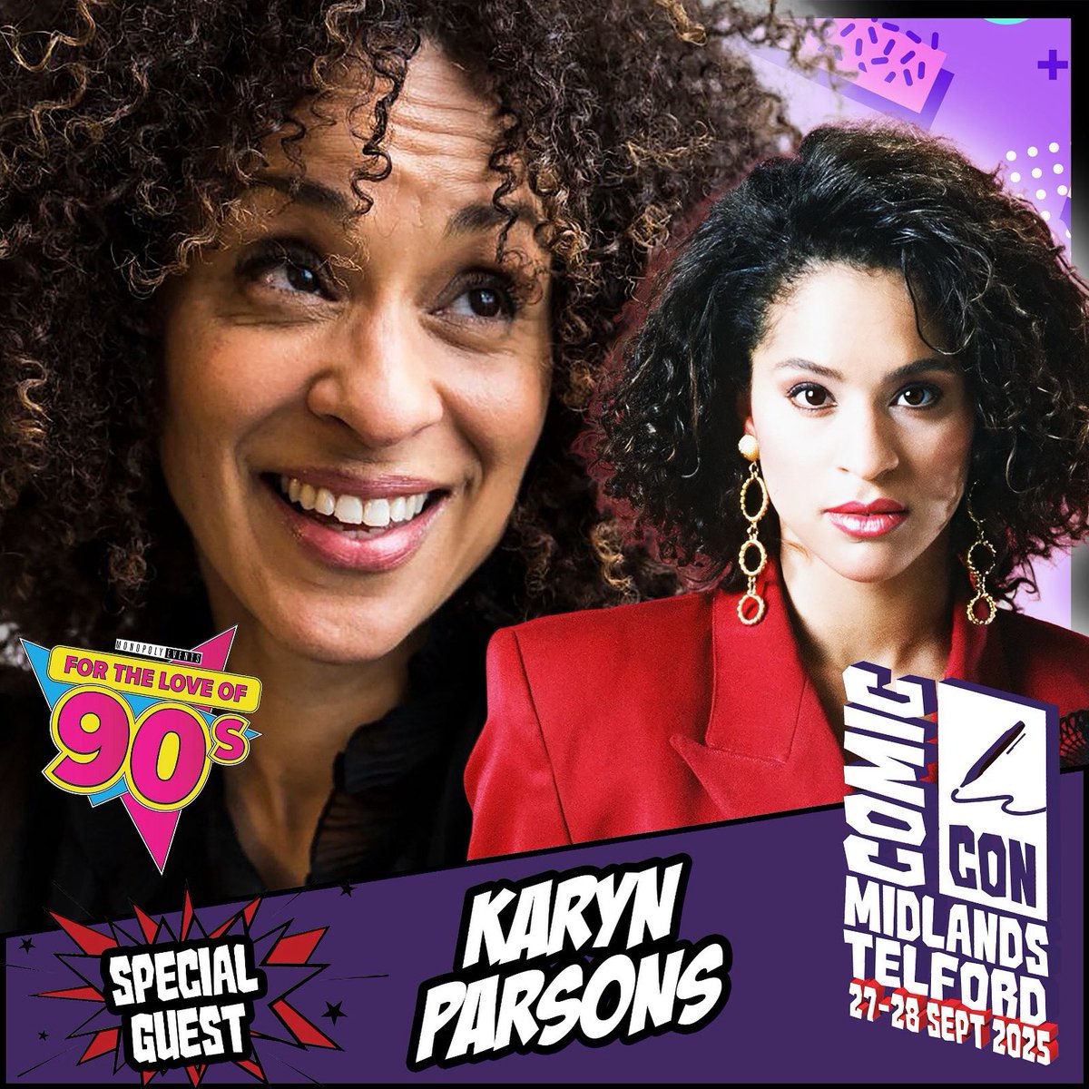 comconmidlands_'s tweet image. Comic Con Midlands (TELFORD) welcomes Karyn Parsons, known for projects such as Fresh Prince of Bel-Air, Lush Life, Major Payne, and many more.
Appearing 27 - 28 September!
Tickets: comicconventionmidlands.co.uk