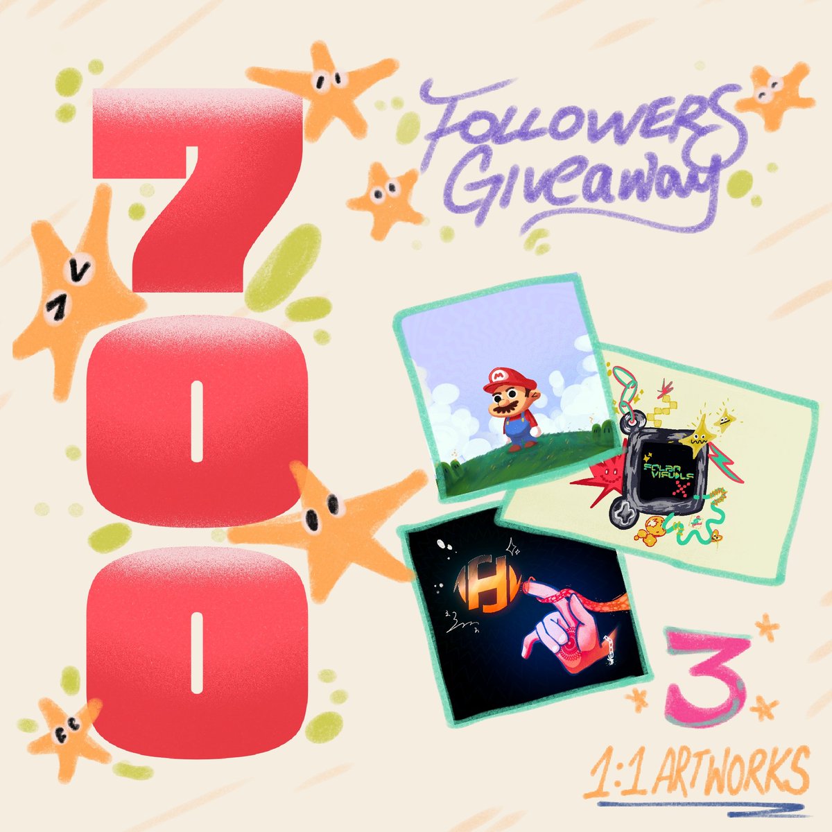 700 Followers Giveaway 🖍️🎆

Enter the giveaway and win a 1:1 Artwork from me , Winner gets to choose the Artwork's Theme! ✨

📝 How to Enter:
1.Follow @FlixPerspective
2.Retweet this post
3.Tag a friend in the comments 

Giveaway ends 25th July

3 Winners, Good Luck everyone 🫶