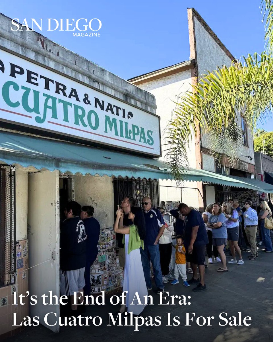 SanDiegoMag's tweet image. For 92 years, Las Cuatro Milpas has been a San Diego icon. But soon, its tortilla press will close for the last time. As of last week, the property is officially for sale. Get the full story here: sandiegomagazine.com/food-drink/las…