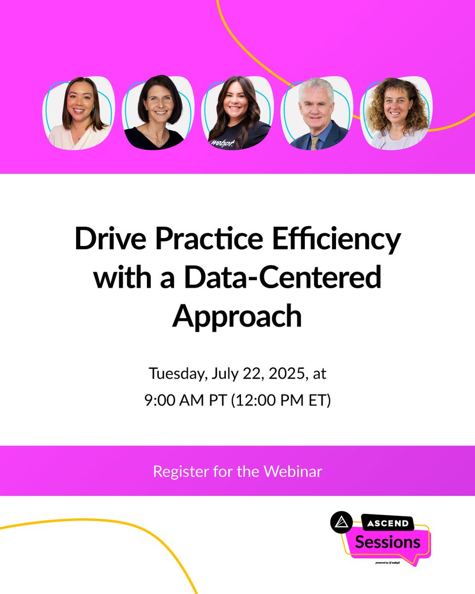 🚨 Last chance to join the webinar tomorrow 🚨

Learn how to build a data-driven culture in your clinic and get buy-in from your team on tracking performance metrics. 

Register now before it’s too late: webpt.co/40Etrg7

 #RehabTherapy #DataDrivenCare #WebPTWebinar
