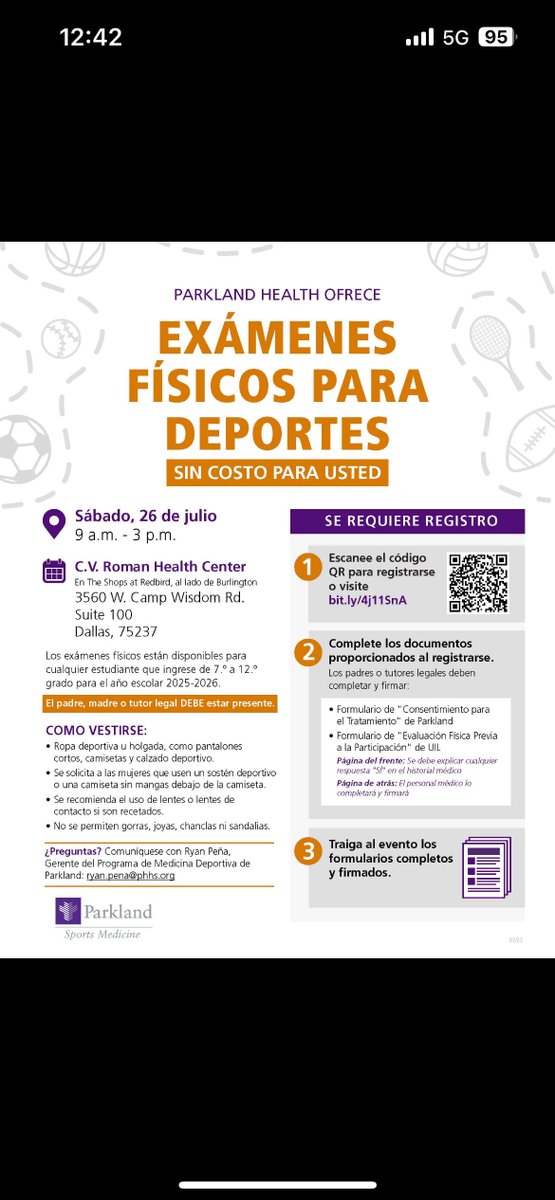 Reminder to get your physicals up to date for the upcoming school year!!