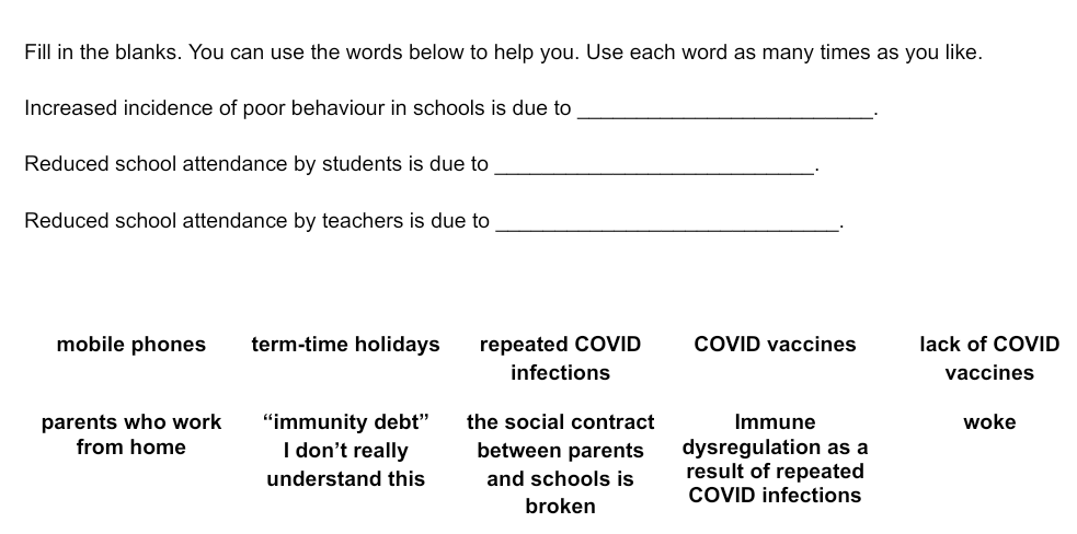 Here is an example of the sort of highly scaffolded resources that might be used in “adaptive teaching”:

One of the problems with using these sorts of resources is that they don't stretch the students at the top end - the resources are infantilising.