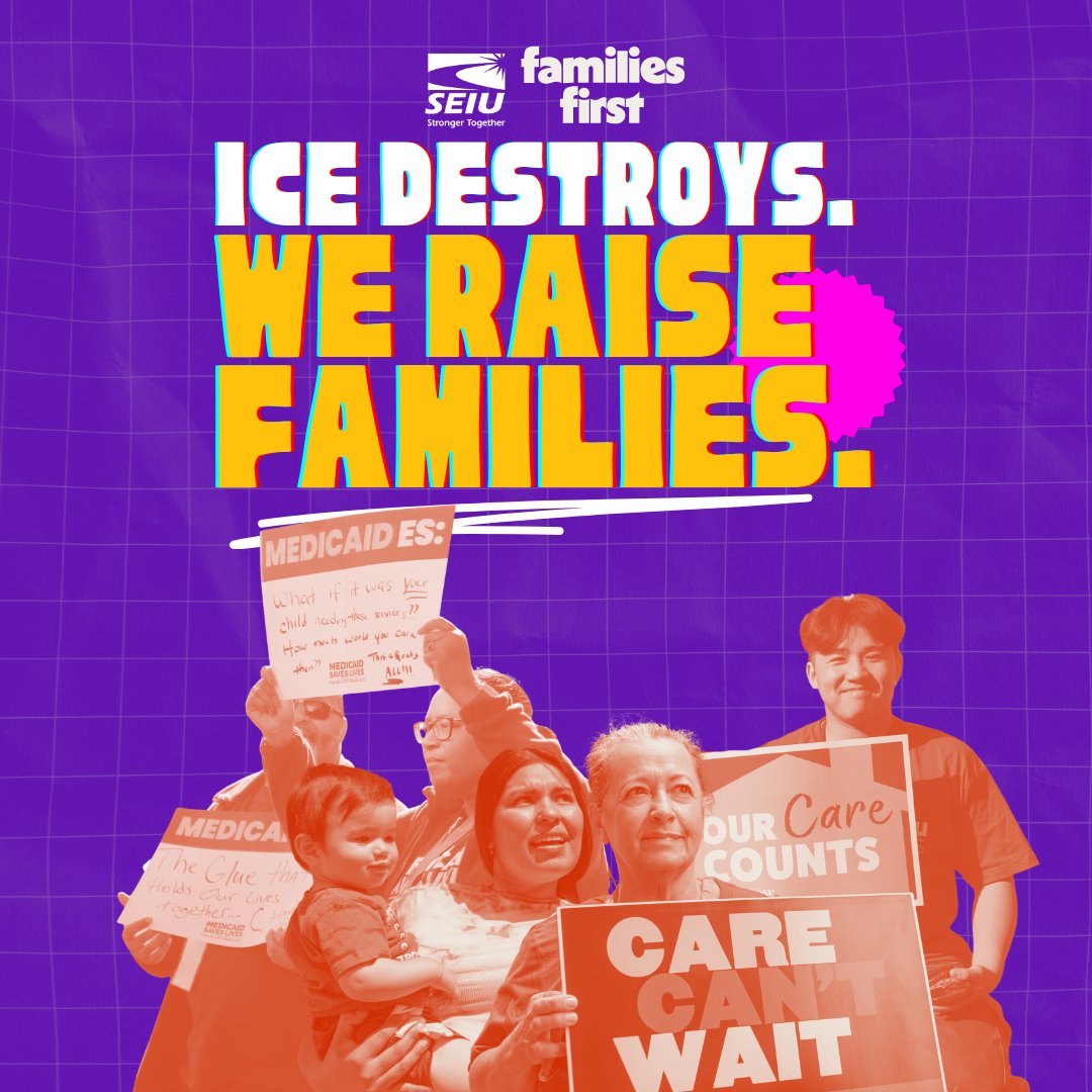 GoodAirports's tweet image. ICE is terrorizing our neighborhoods — people dying in cages, kids ripped from parents, families destroyed.
Now the Republican budget gave them more power + money to disappear us.
On July 26 we fight back. Families First.
Join us in the streets: seiu.co/FamFirst