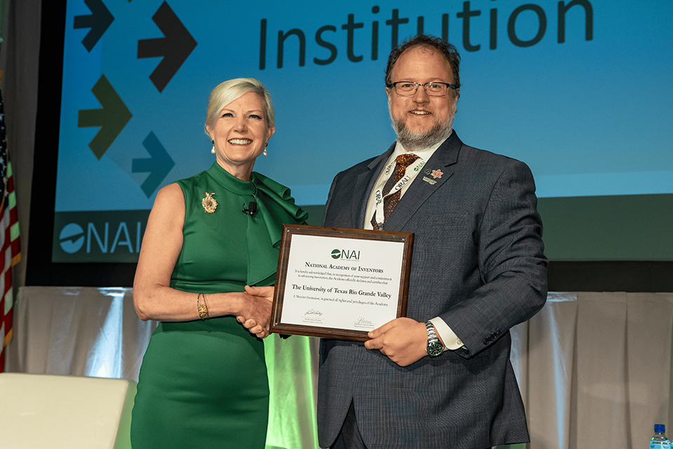 utsystem's tweet image. .@UTRGV is now a member of @AcadofInventors, joining a growing list of UT institutions advancing innovation, commercialization, and impact nationwide. utrgv.edu/newsroom/2025/…