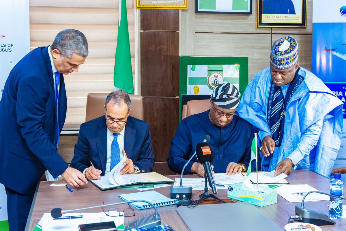 fkeyamo's tweet image. This afternoon, I received Egypt’s Minister of Foreign Affairs, Dr. Badr Abdellatty, in Abuja. The purpose of the meeting was to sign a Memorandum of Understanding (MoU) between both countries which we did.
The agreement was conceived during the International Civil Aviation…