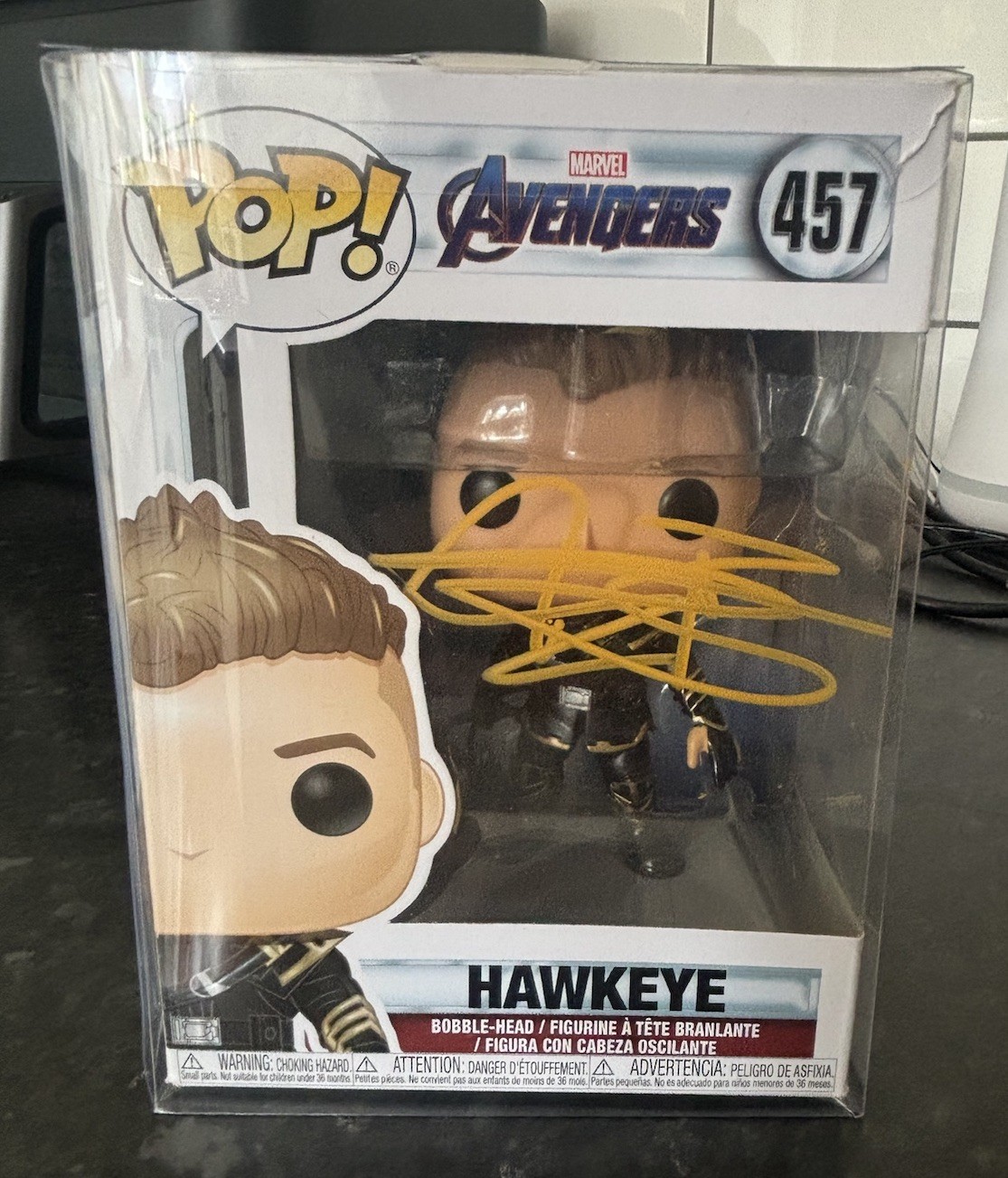 Funko POP ホークアイ ジェレミー・レナー 直筆サイン アベンジャーズ Funko POP ホークアイ ジェレミー・レナー 直筆サイン