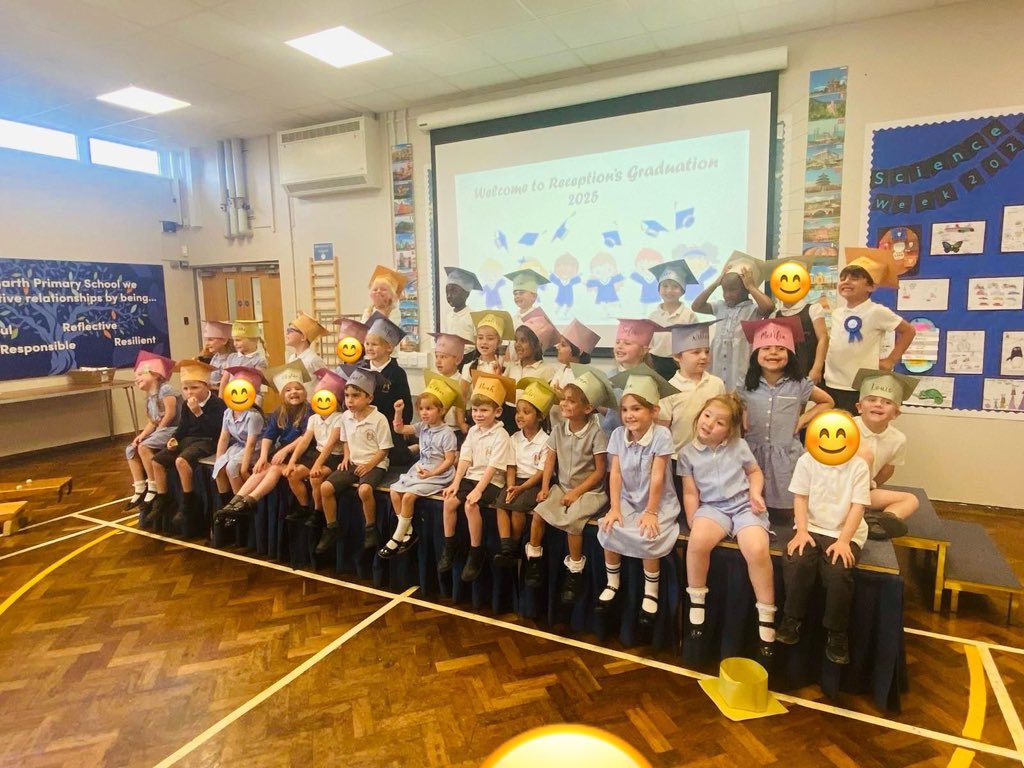 So proud of our Reception children at their graduation. Thank you to the Reception team for organising such a fabulous event to mark the end of their first year at Hogarth! 💙 
#reception
#wearehogarth
#transition