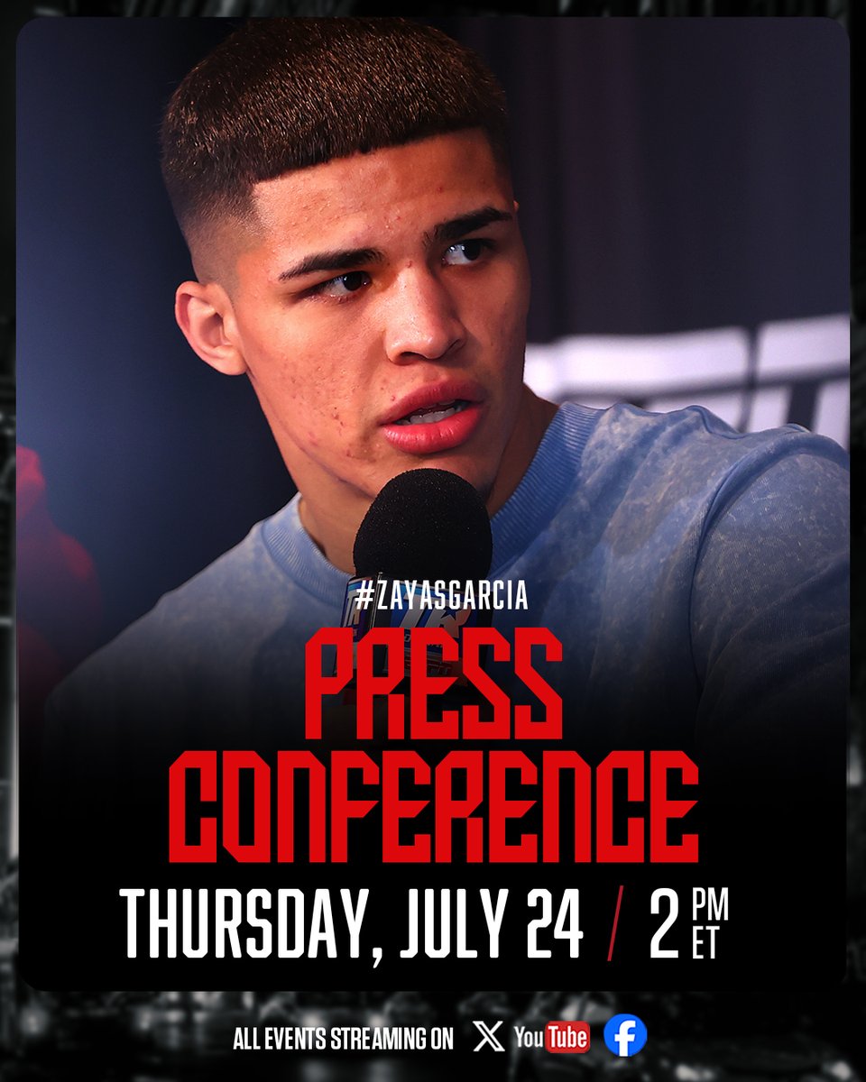 trboxing's tweet image. AND WE'RE BACK 🗽
Follow all the #ZayasGarcia fight week activities live on @X!
