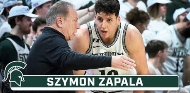 treflsopot's tweet image. Ostatni rok w Stanach Zjednoczonych @szymon_zapala spędził na Uniwersytecie Michigan State, gdzie wcześniej kształcili się m.in. Magic Johnson, Draymond Green czy… Travis Trice 🎓 #plkpl
24-latek był podstawowym środkowym, a jego zespół wygrał sezon…