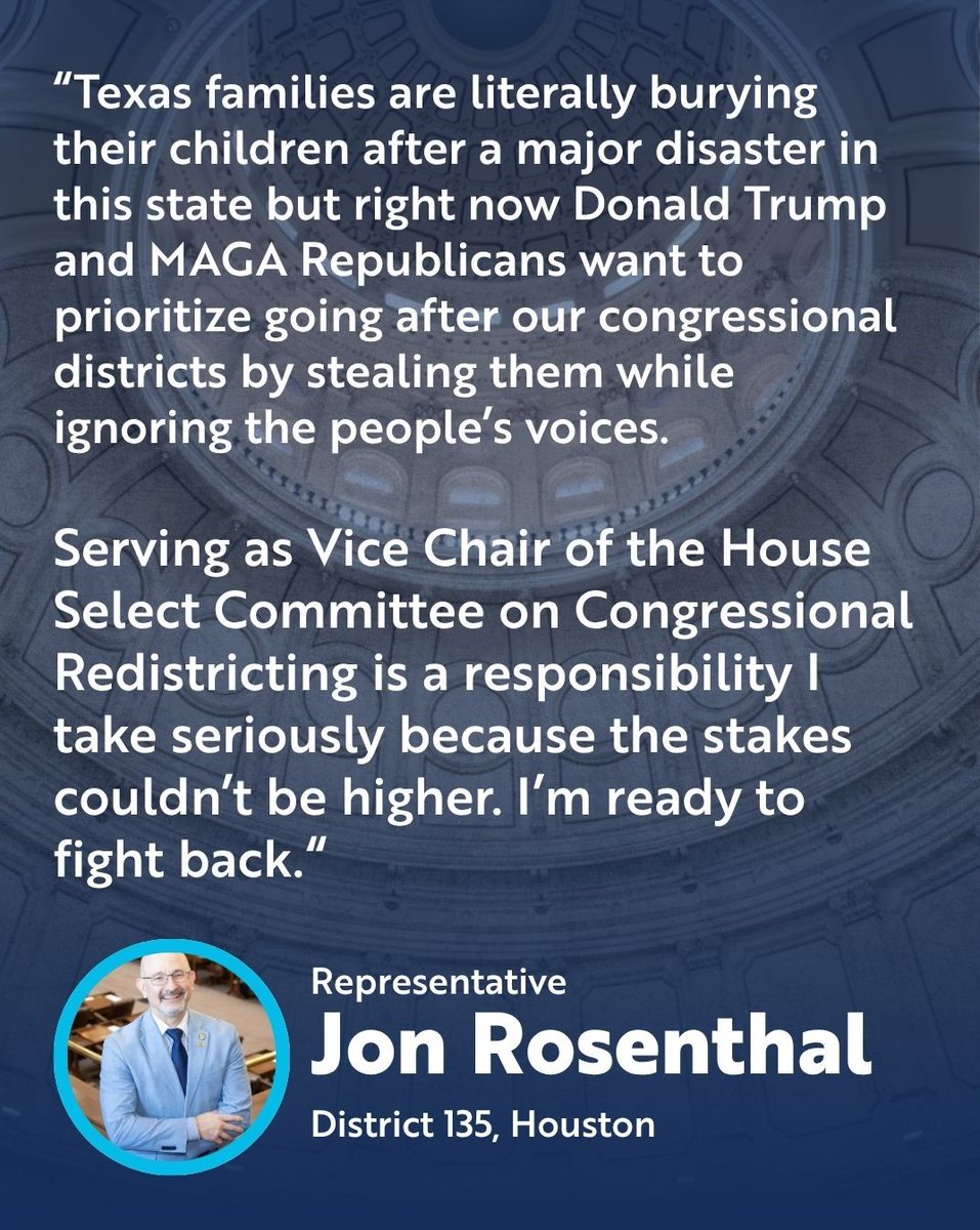 Jon_RosenthalTX's tweet image. Statement from Rep. Jon Rosenthal on being named Vice Chair of the House Select Committee on Congressional Redistricting: #txlege