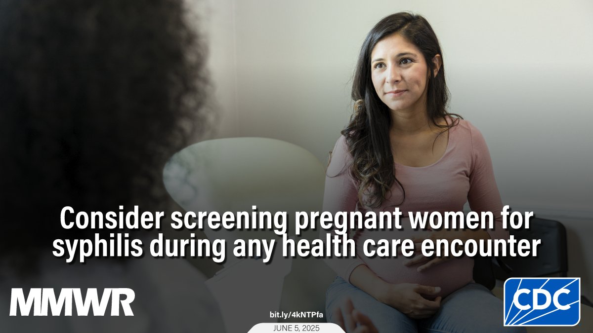 CDCMMWR's tweet image. Clinicians: Any health care encounter, including at emergency departments, during pregnancy could be an opportunity to prevent congenital syphilis. bit.ly/4kNTPfa